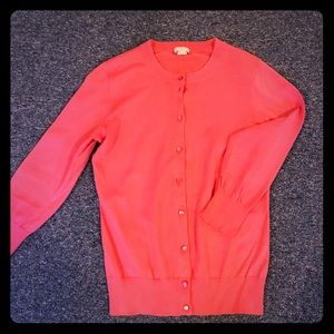 Coral J Crew Clare cardigan